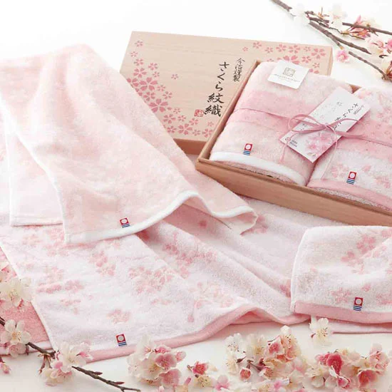 さくら紋織　桜染め　タオルセットの画像1
