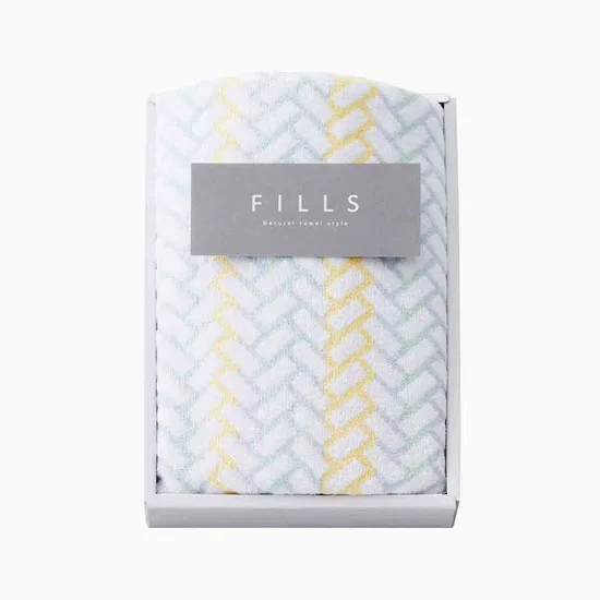 FILLS フェイスタオル（1P） カラーヘリンボーン