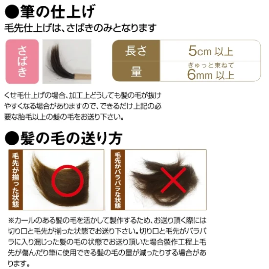 クセ毛を活かせる赤ちゃん筆　プチボックス〈お仕立券〉の画像2