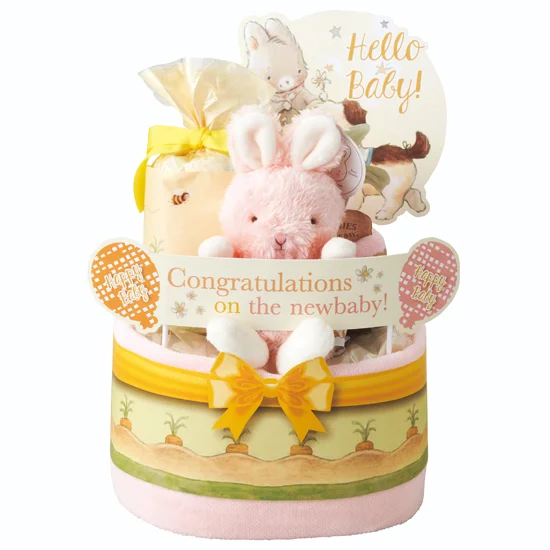 バニーズバイザベイ おむつケーキ２段 ピンク