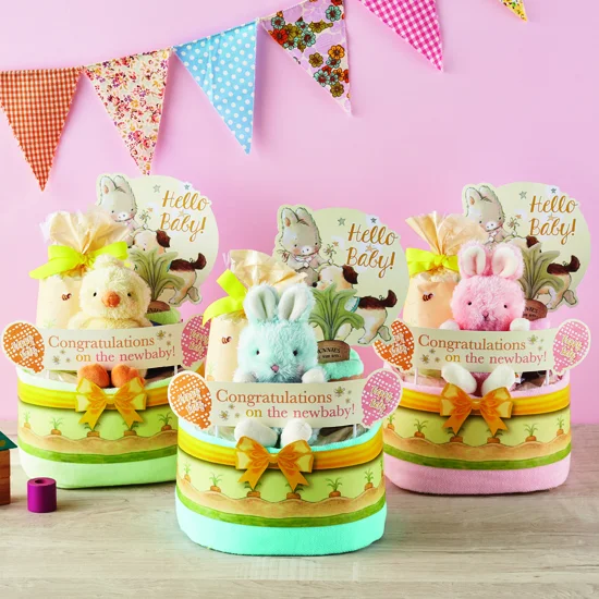 バニーズバイザベイ おむつケーキ２段 ブルーの画像1