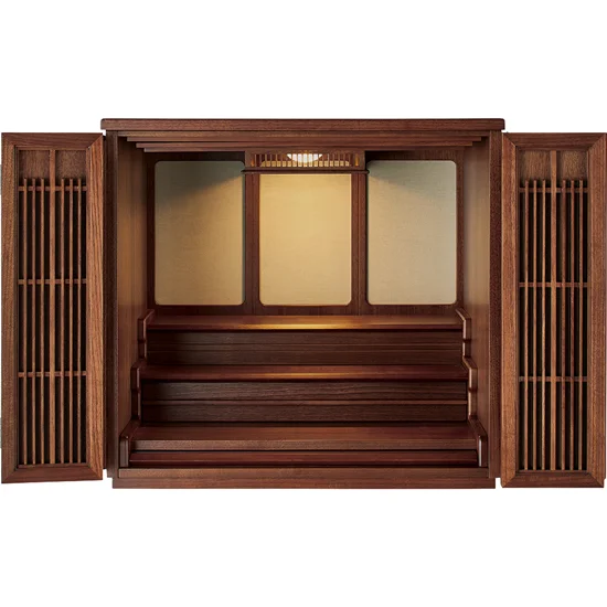 現代仏壇：シンプル唐木イトヤウォールナット