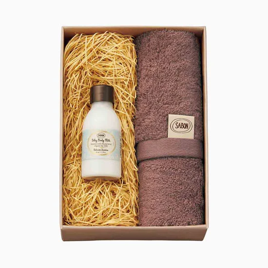 SABON シルキーボディミルク &オーガニックタオル ジャスミン