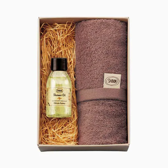 SABON シャワーオイル& オーガニックタオル ジャスミン