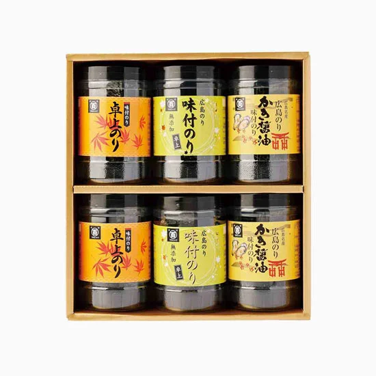 広島海苔 3種味海苔セット 6本詰