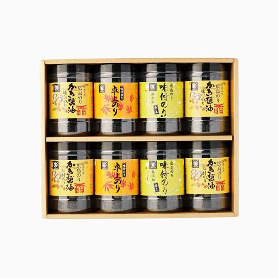 広島海苔 3種味海苔セット 8本詰