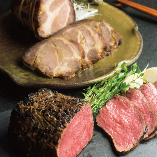 池口精肉店 和牛ローストビーフ＆ あぶり豚詰合せ