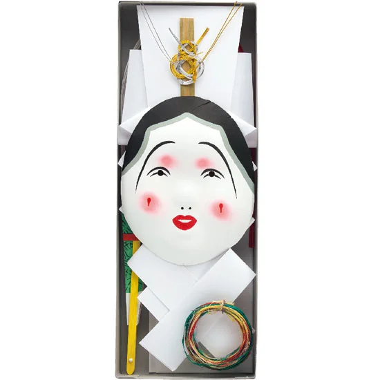 棟上セット丸扇 お多福面 五色麻の画像2
