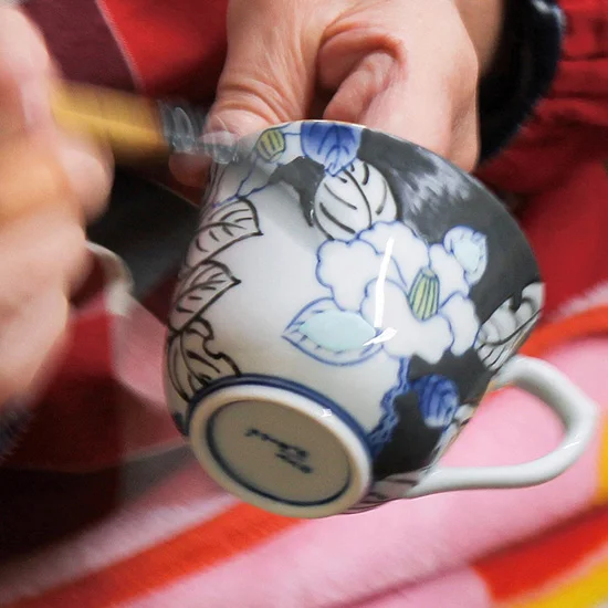 有田焼   色彩山茶花 睦揃の画像2